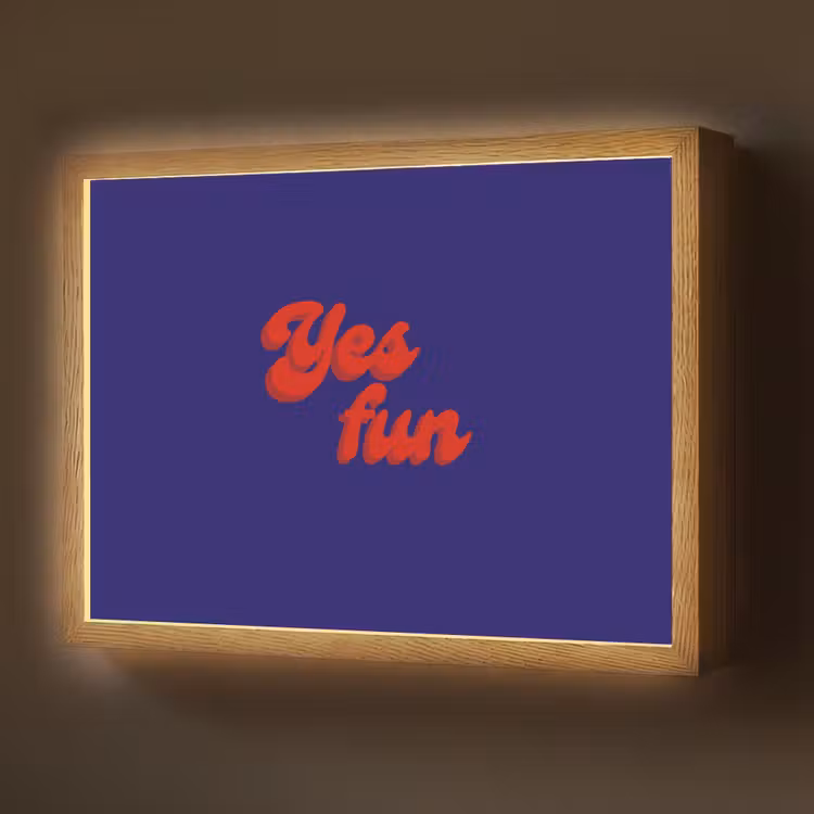 Blauw - Rood - Yes fun - 3D Light Box met batterij (Wandlamp) middel -z3d_website