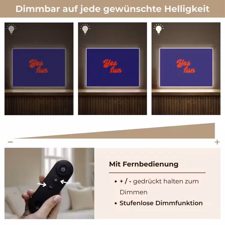 Blauw - Rood - Yes fun - 3D Light Box met batterij (Wandlamp) middel -USP_dimbaarDE