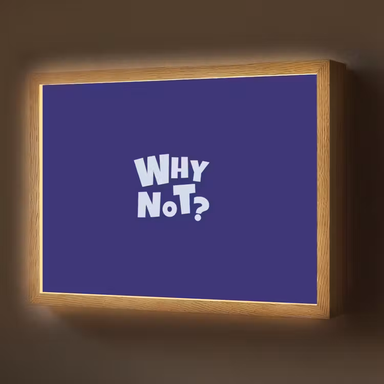 Blauw - Why not - Minimalistisch Light Box met batterij (Wandlamp) middel -z3d_website
