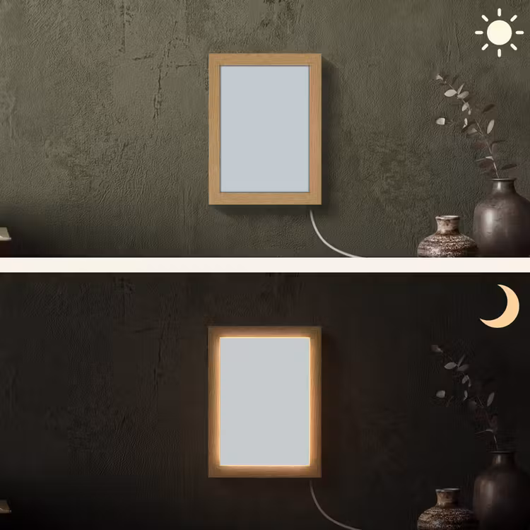 Blue - Bay - Blauw Light Box met kabel (Wandlamp) klein 929 -sfeer3