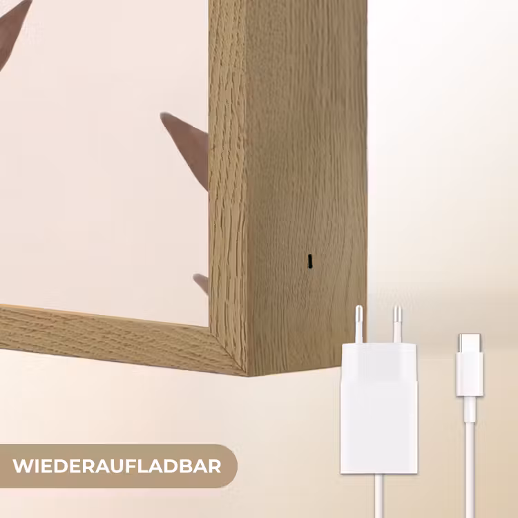 Bloemen - Abstract - Modern - Bruin - Decoratief Light Box met batterij (Wandlamp) middel -USP_websiteoplaadbaarDE