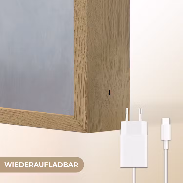 Bloemen - Vrouw - Wit Light Box met batterij (Wandlamp) middel -USP_websiteoplaadbaarDE