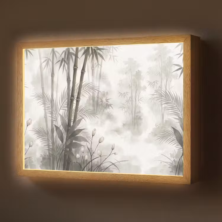 Bloemen - Knop - Tuin - Illustratie - Wit Light Box met batterij (Wandlamp) middel -z3d_website