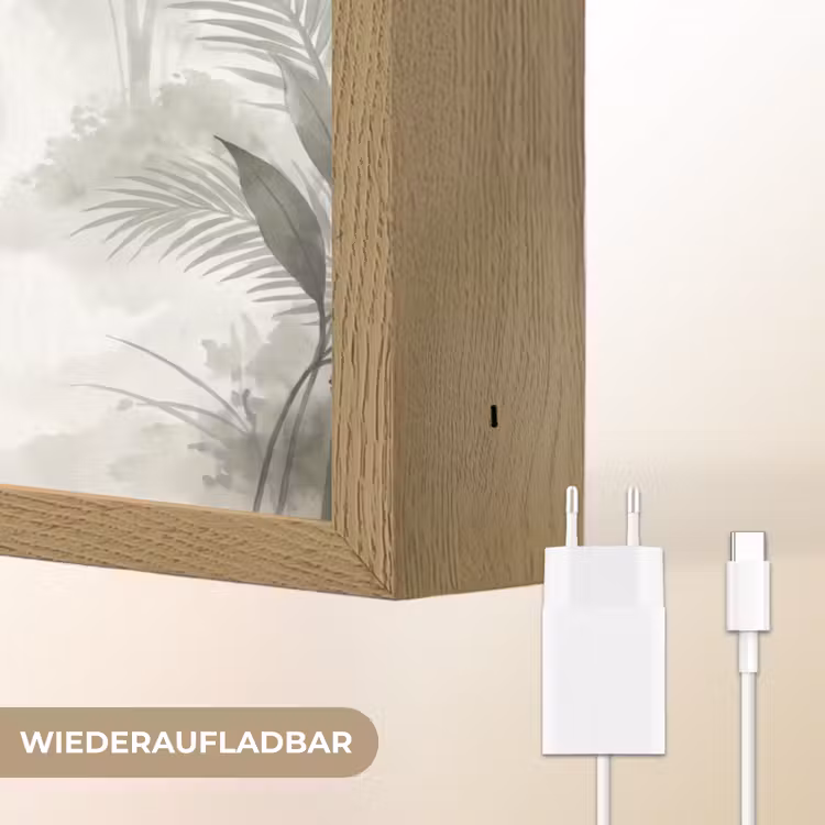 Bloemen - Knop - Tuin - Illustratie - Wit Light Box met batterij (Wandlamp) middel -USP_websiteoplaadbaarDE
