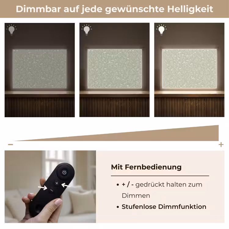 Bloemen - Patroon - Groen Light Box met batterij (Wandlamp) middel 907 -USP_dimbaarDE