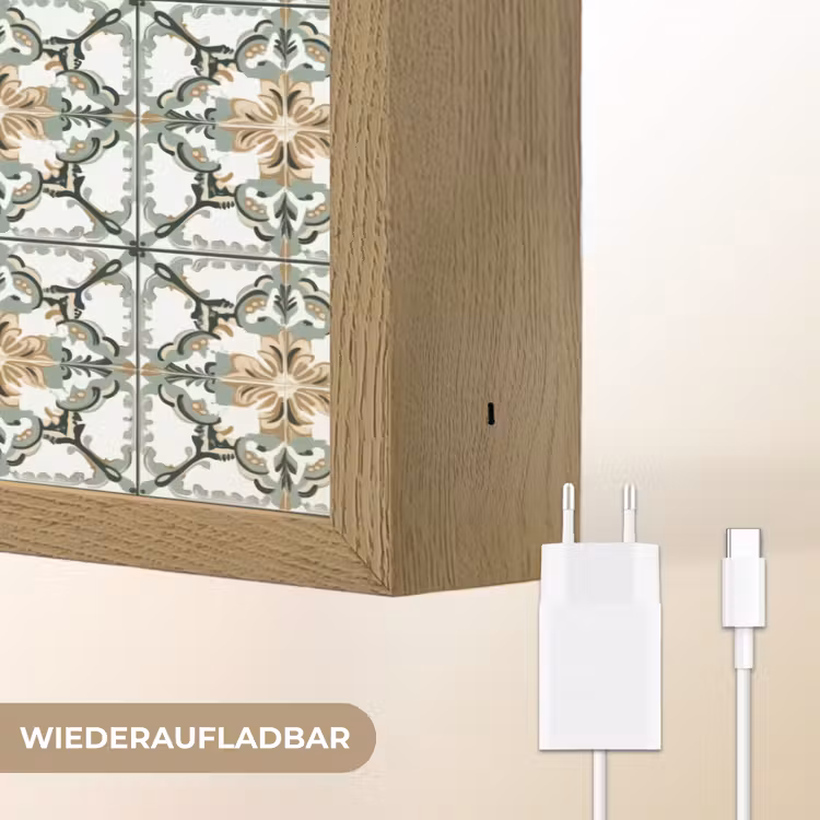 Floraal - Verweerd - Keurrijk Light Box met batterij (Wandlamp) middel 907 -USP_websiteoplaadbaarDE