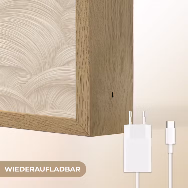 Bogen - Patroon - Beige Light Box met batterij (Wandlamp) middel 907 -USP_websiteoplaadbaarDE