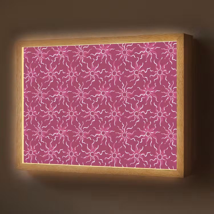 Bohemian - Zon - Magenta Light Box met batterij (Wandlamp) middel 907 -z3d_website