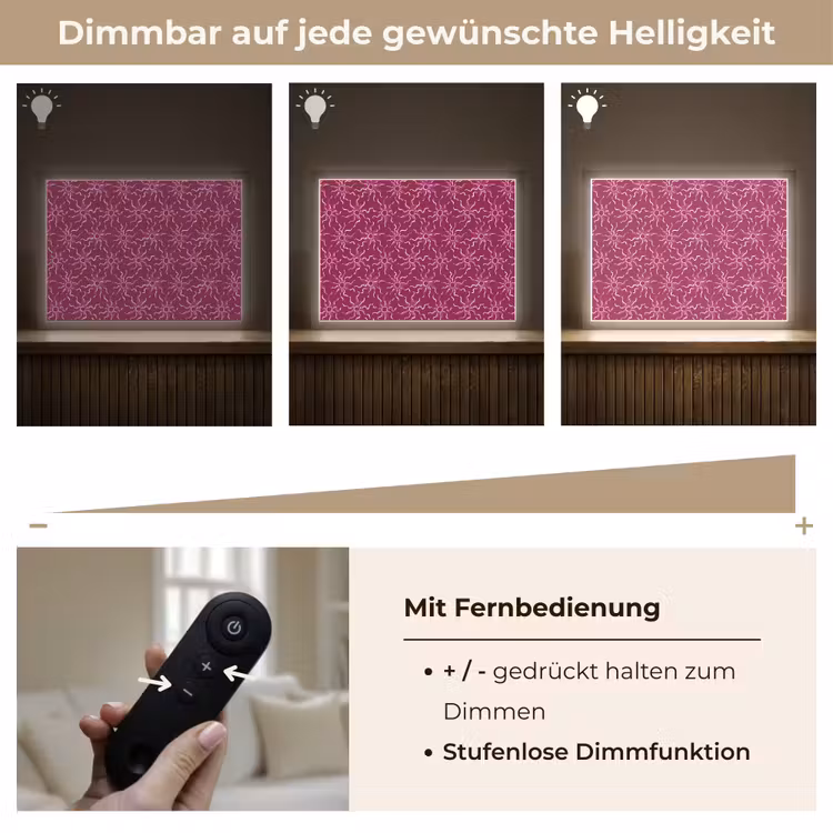 Bohemian - Zon - Magenta Light Box met batterij (Wandlamp) middel 907 -USP_dimbaarDE