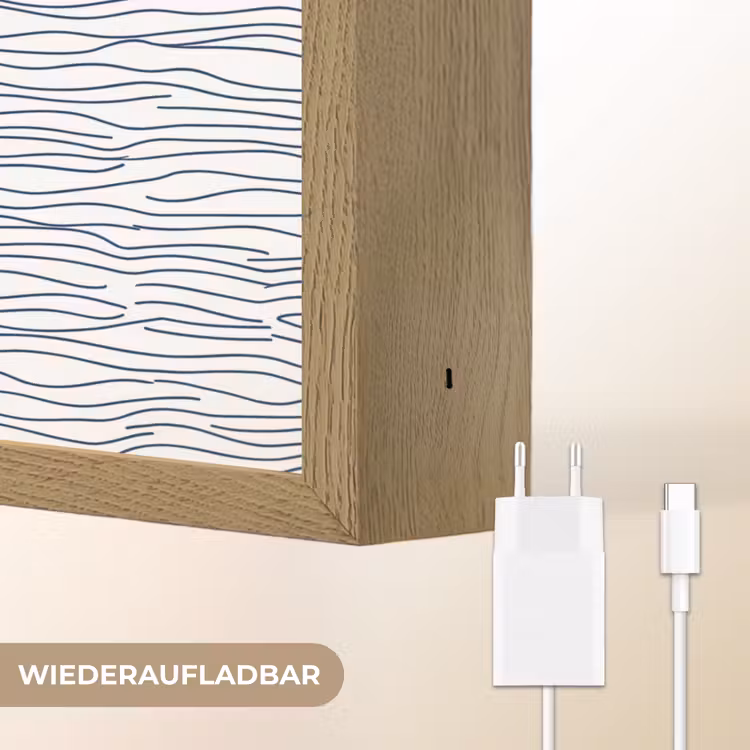 Boot - Water - Rood - Illustratie - Minimalistisch Light Box met batterij (Wandlamp) middel -USP_websiteoplaadbaarDE