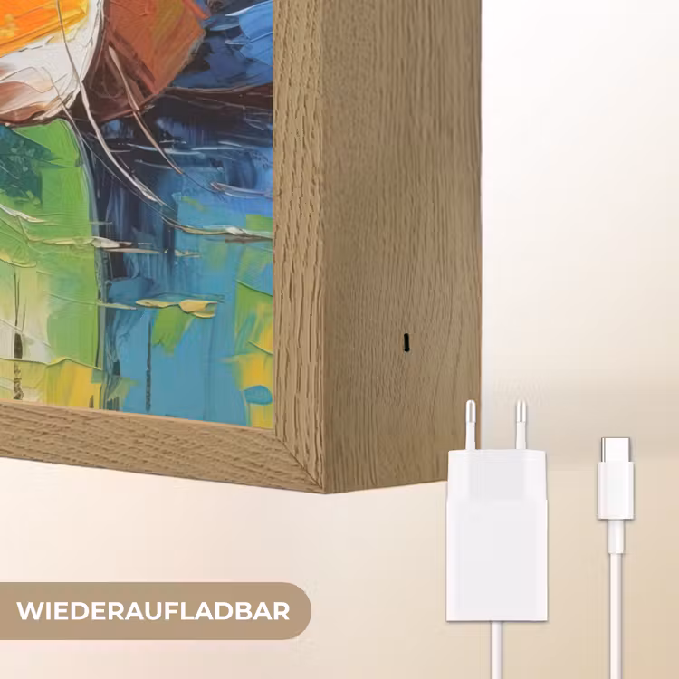 Boten - Kunst - Kleuren - Schilderij Light Box met batterij (Wandlamp) middel -USP_websiteoplaadbaarDE