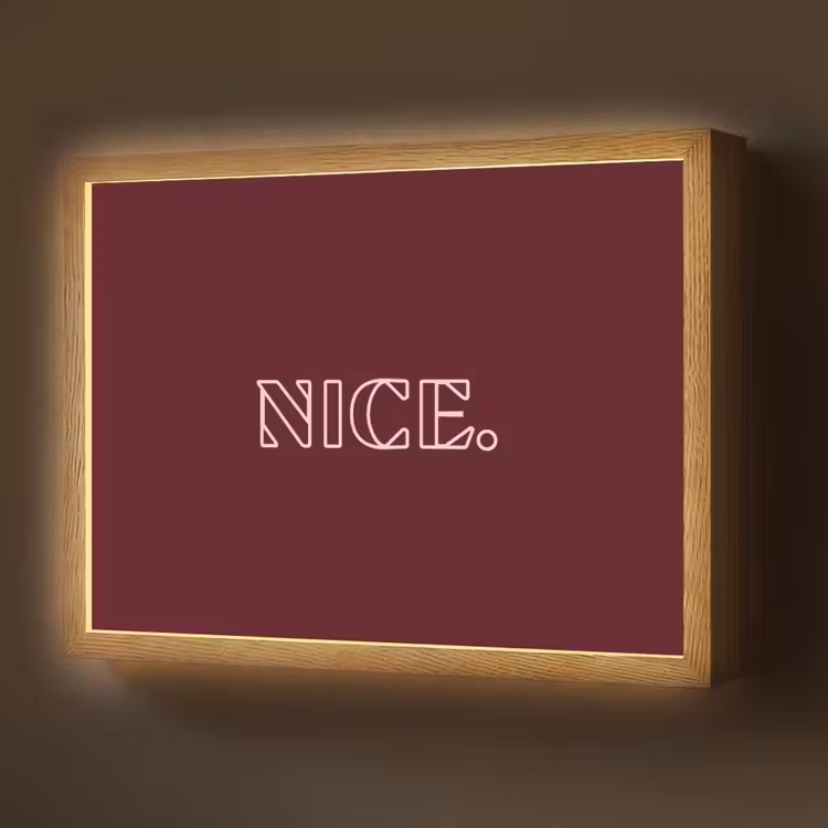 Bordeaux - Nice - minimalistisch Light Box met batterij (Wandlamp) middel -z3d_website