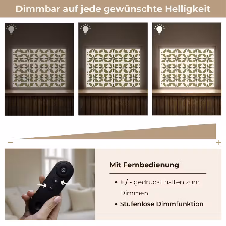 Botanisch - Retro - Groen Light Box met batterij (Wandlamp) middel 907 -USP_dimbaarDE