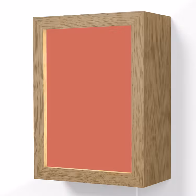 Brick - Red - Rood Light Box met kabel (Wandlamp) klein 929 -3d