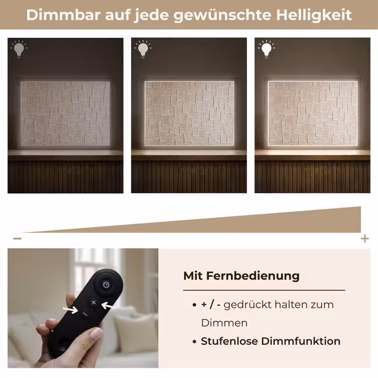 Boekpagina - Collage - Literatuur - Vintage - Beige Light Box met batterij (Wandlamp) middel -USP_dimbaarDE