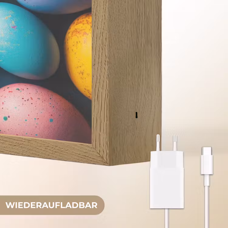 Kleurrijk - Paaseitjes - Spetters Light Box met batterij (Wandlamp) middel -USP_websiteoplaadbaarDE