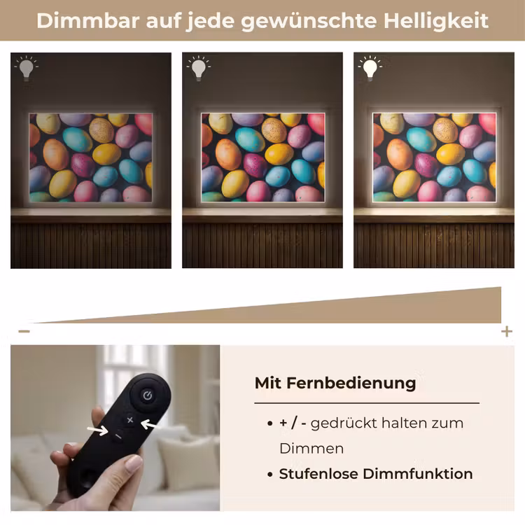 Kleurrijk - Paaseitjes - Spetters Light Box met batterij (Wandlamp) middel -USP_dimbaarDE