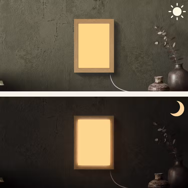 Butter - Geel - Yellow Light Box met kabel (Wandlamp) klein 929 -sfeer3
