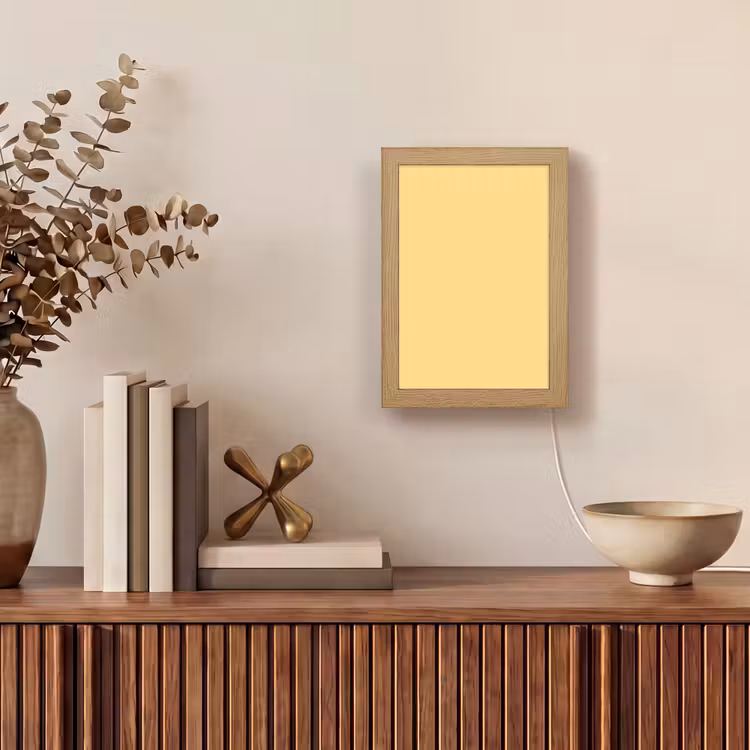 Butter - Geel - Yellow Light Box met kabel (Wandlamp) klein 929 -sfeer2