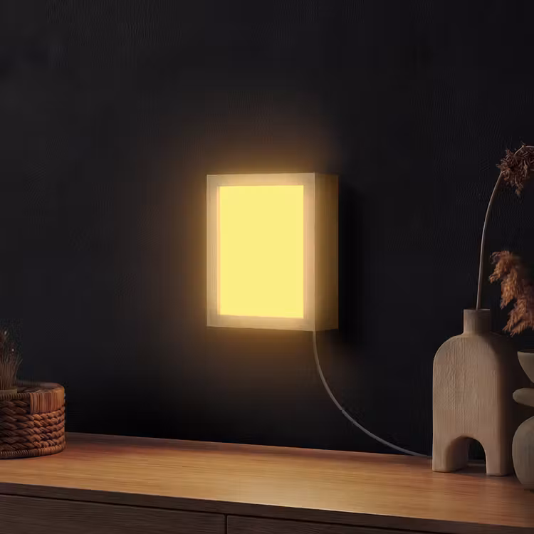 Buttery - Beige - Geel Light Box met kabel (Wandlamp) klein 929 -sfeer1