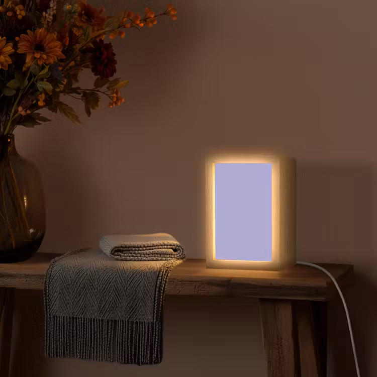 Ceil - Paars - Lila Light Box met kabel (Wandlamp) klein 929 -sfeer4