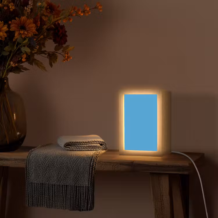 Cerulean - Breeze - Blauw Light Box met kabel (Wandlamp) klein 929 -sfeer4