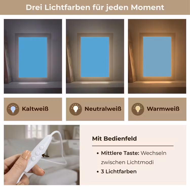 Cerulean - Breeze - Blauw Light Box met kabel (Wandlamp) klein 929 -USP_lichtkleurDE