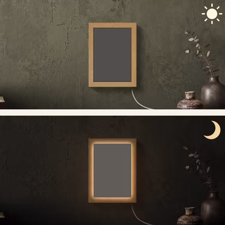 Charcoal - Grijs- Grey Light Box met kabel (Wandlamp) klein 929 -sfeer3