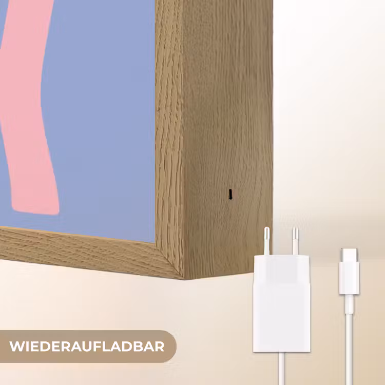 Chill - Roze - Blauw - Golvend Light Box met batterij (Wandlamp) middel -USP_websiteoplaadbaarDE