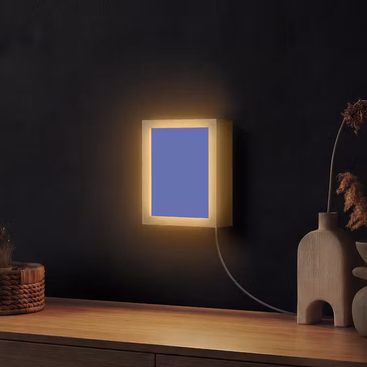 Chinese - Blue - Blauw Light Box met kabel (Wandlamp) klein 929 -sfeer1