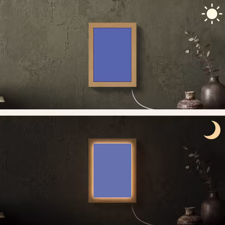 Chinese - Blue - Blauw Light Box met kabel (Wandlamp) klein 929 -sfeer3