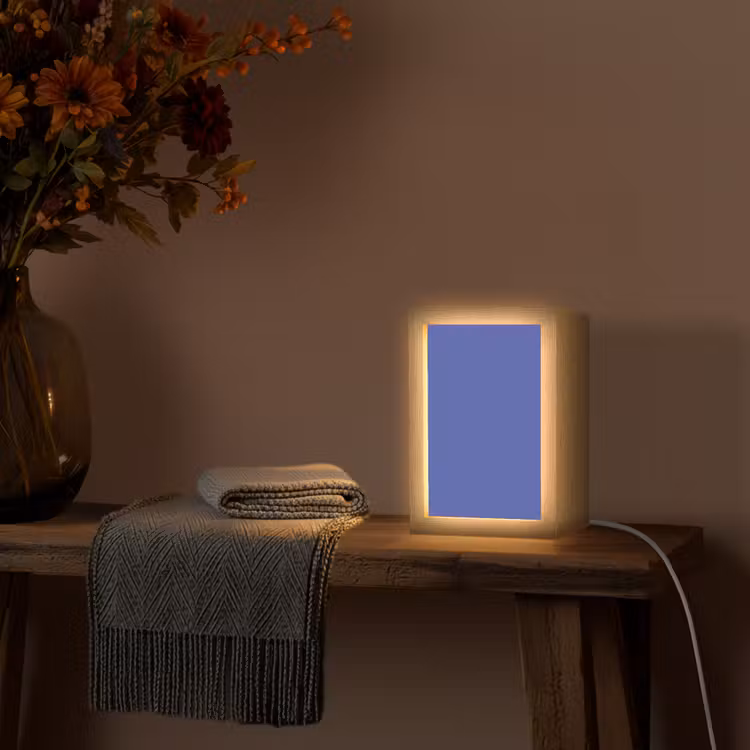Chinese - Blue - Blauw Light Box met kabel (Wandlamp) klein 929 -sfeer4