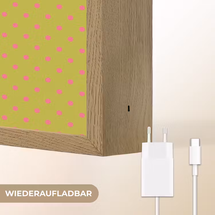 Ciao bella - Rood - Groen - Stippen Light Box met batterij (Wandlamp) middel -USP_websiteoplaadbaarDE