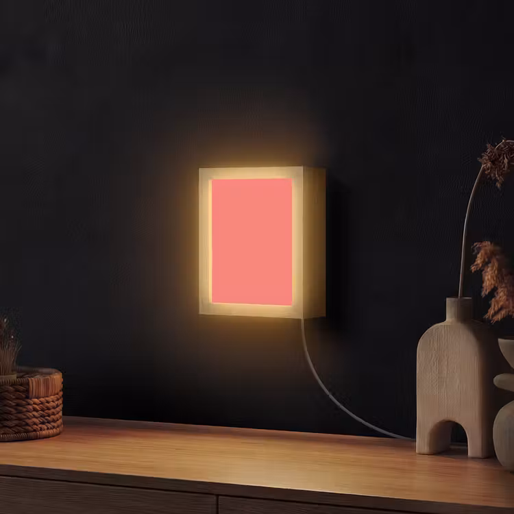 Coral - Punch - Koraal Light Box met kabel (Wandlamp) klein 929 -sfeer1