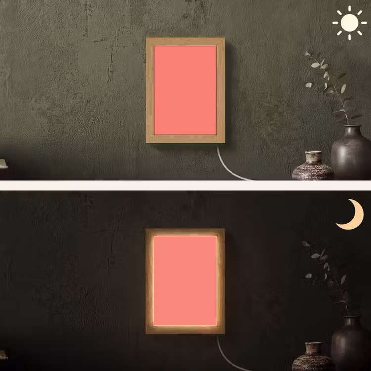 Coral - Punch - Koraal Light Box met kabel (Wandlamp) klein 929 -sfeer3
