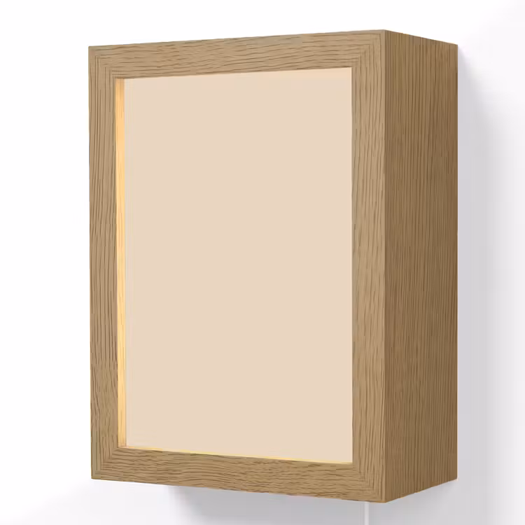Cream - Nude - Neutraal Light Box met kabel (Wandlamp) klein 929 -3d