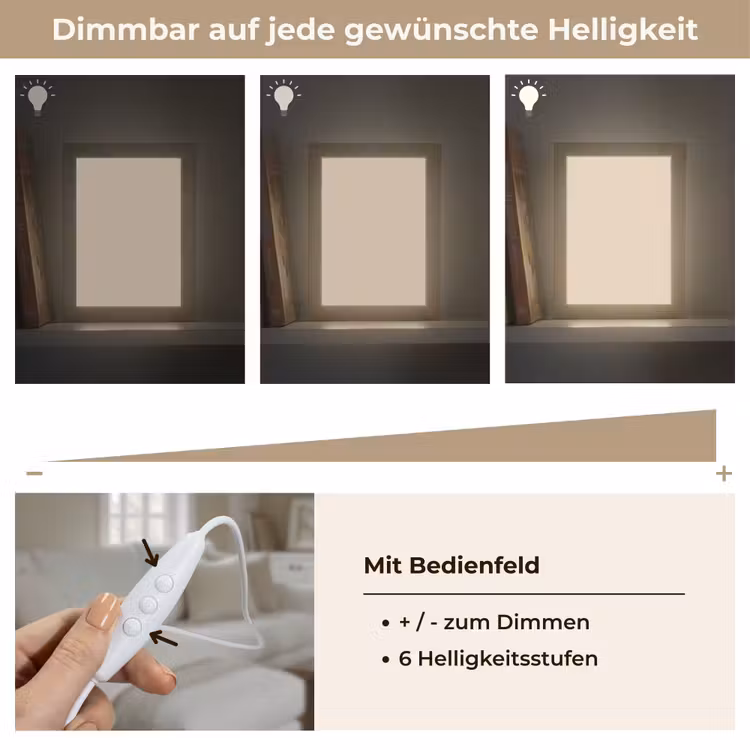 Cream - Nude - Neutraal Light Box met kabel (Wandlamp) klein 929 -USP_dimbaarDE