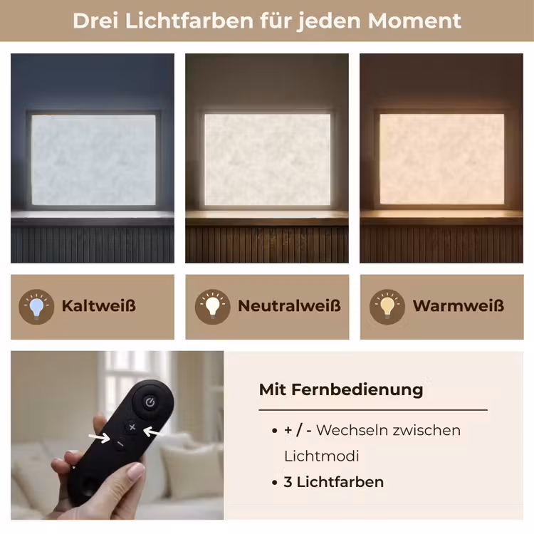 Crèmebeige - Marmer - Aders Light Box met batterij (Wandlamp) middel 907 -USP_lichtkleurDE