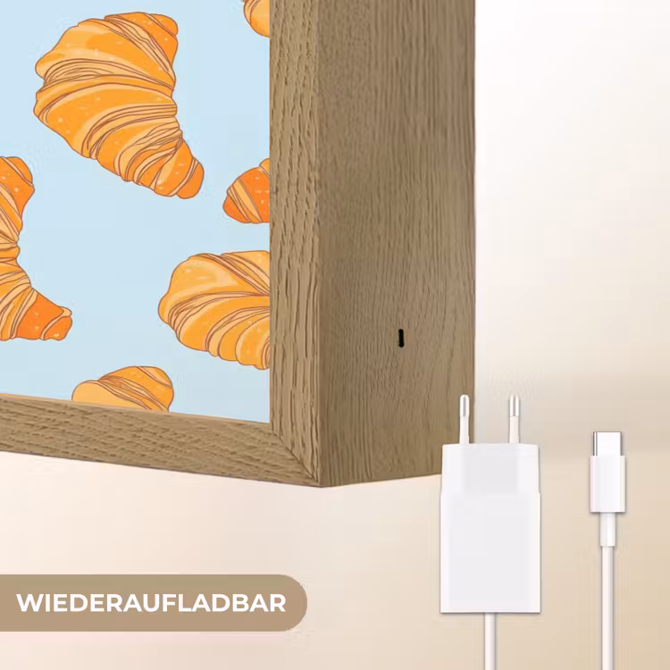 Croissant - Speels - Blauw Light Box met batterij (Wandlamp) middel 907 -USP_websiteoplaadbaarDE