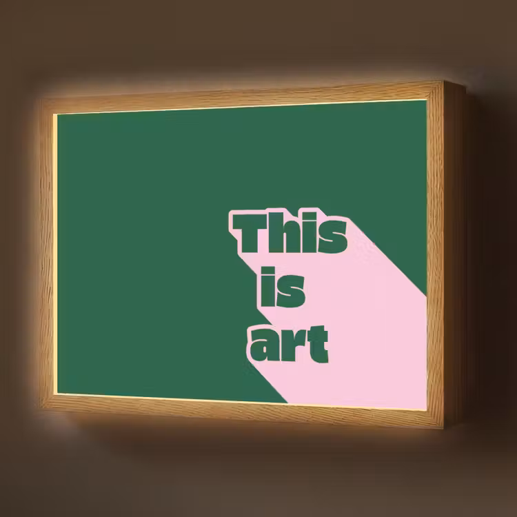 This is art - Schaduw - Roze Light Box met batterij (Wandlamp) middel -z3d_website