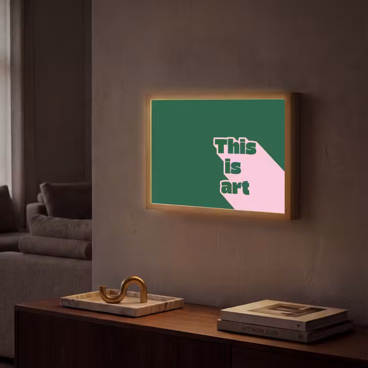 This is art - Schaduw - Roze Light Box met batterij (Wandlamp) middel -sfeer1