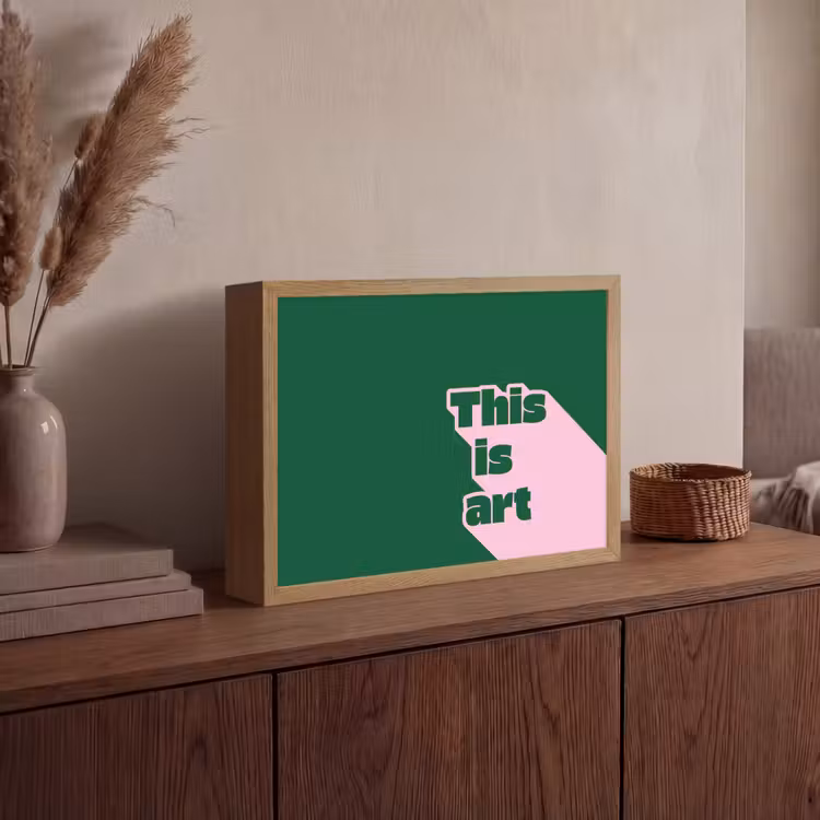 This is art - Schaduw - Roze Light Box met batterij (Wandlamp) middel -sfeer2