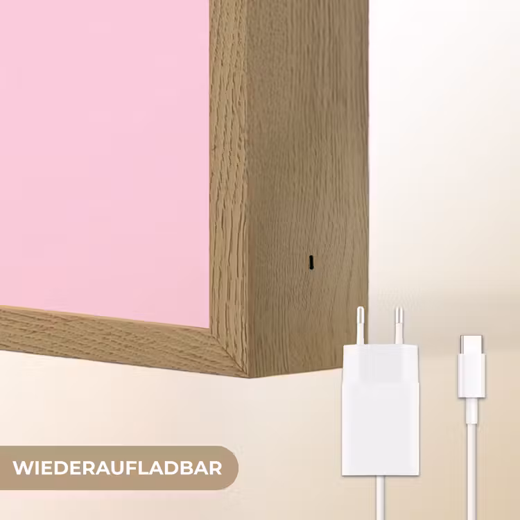 This is art - Tekst - Cirkel - Groen Light Box met batterij (Wandlamp) middel -USP_websiteoplaadbaarDE