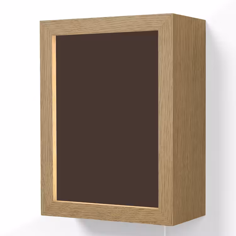 Deep - Obsidian - Bruin Light Box met kabel (Wandlamp) klein 929 -3d