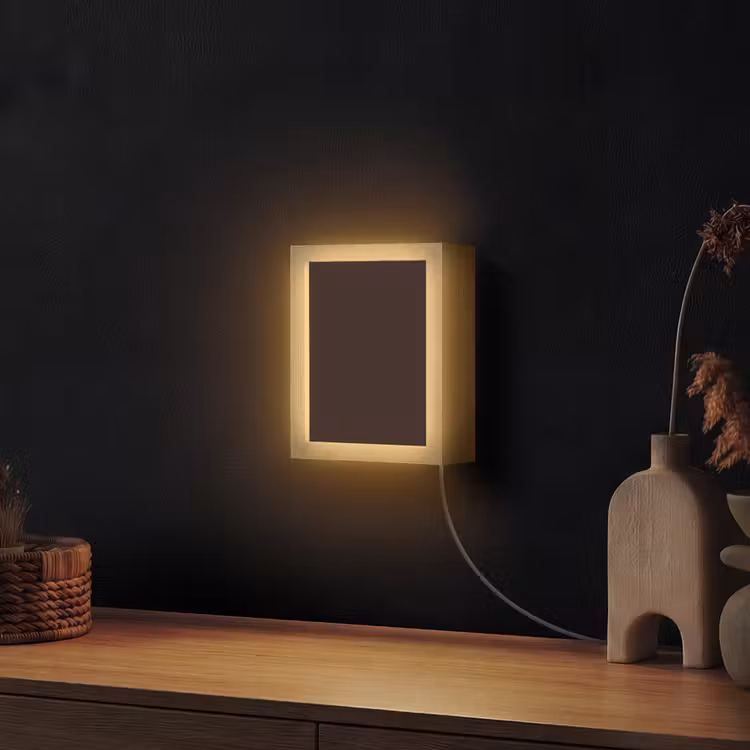 Deep - Obsidian - Bruin Light Box met kabel (Wandlamp) klein 929 -sfeer1