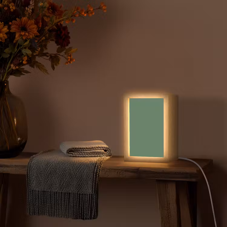 Deep - Sagewood - Groen Light Box met kabel (Wandlamp) klein 929 -sfeer4