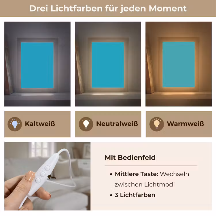 Deep - Turquoise - Turkoois Light Box met kabel (Wandlamp) klein 929 -USP_lichtkleurDE