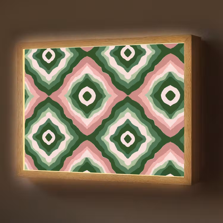 Ontwerp - Organisch - Kleurrijk Light Box met batterij (Wandlamp) middel 907 -z3d_website