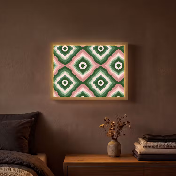 Ontwerp - Organisch - Kleurrijk Light Box met batterij (Wandlamp) middel 907 -sfeer4
