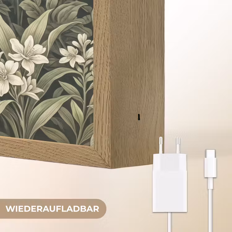 Jungle - Bladeren - Botanisch - Groen Light Box met batterij (Wandlamp) middel -USP_websiteoplaadbaarDE